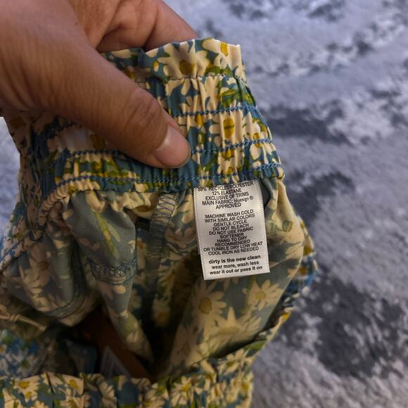 Toad & Co Sunkissed Pull On Shorts Women's Small Blue Glacier Daisy Field Print - Picture 9 of 10